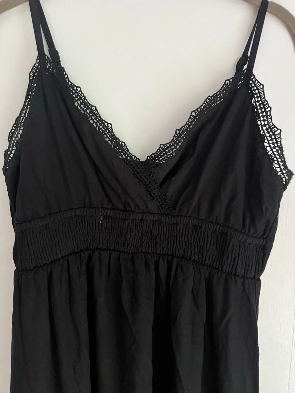 Black Lace-Trim Dress
